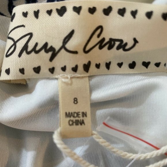 Sheryl Crow Blue White Red Printed Dress Boho Maxi Long Sleeve Size 8 Hippy - Picture 5 of 6